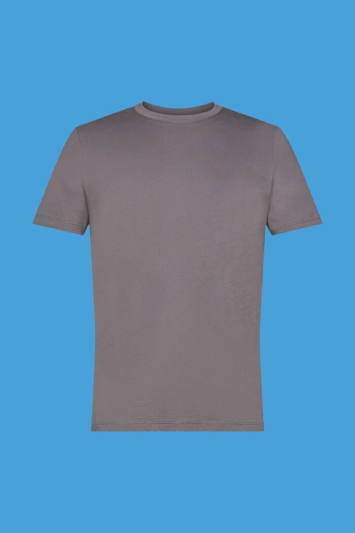 T-paita jerseytä, pyöreä pääntie, DARK GREY, detail image number 6