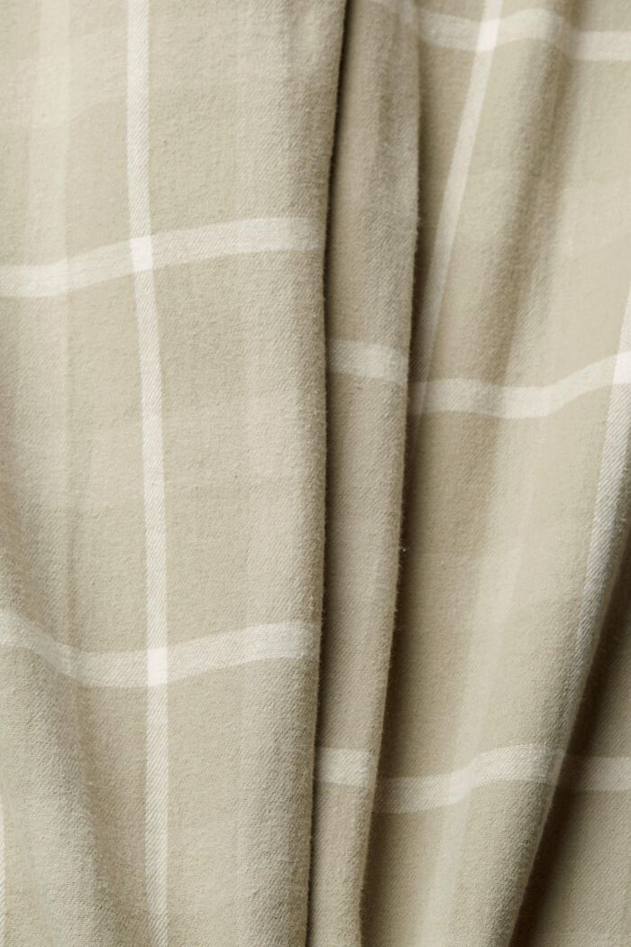 Pyjamasetti, jonka housut ruutukuvioitua flanellia, LIGHT KHAKI, detail image number 1