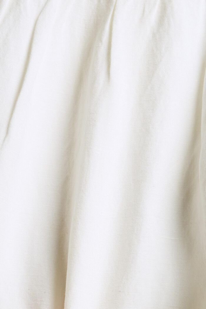 Peplumhelmapusero pellavasekoitetta, OFF WHITE, detail image number 4