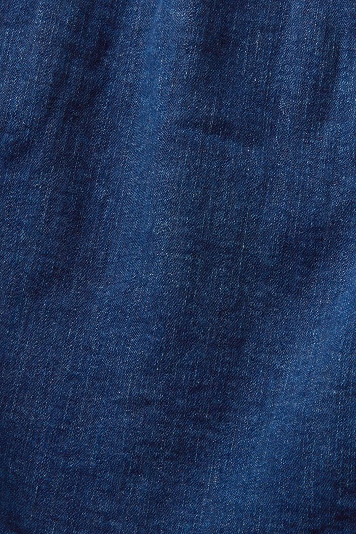 Kuluneen näköinen farkkutakki, luomupuuvillaa, BLUE DARK WASHED, detail image number 5