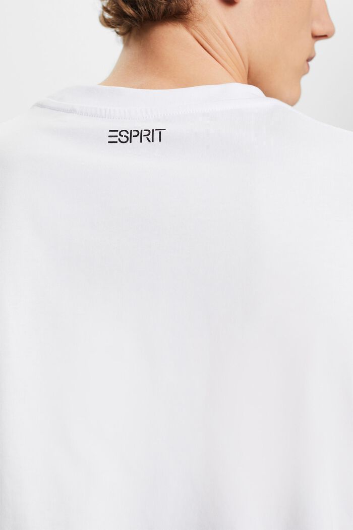 Kukkakuvioitu logollinen t-paita, WHITE, detail image number 4