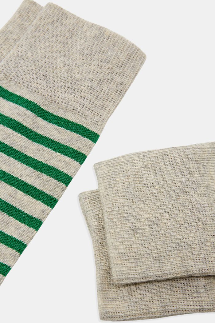 Luomupuuvillasta valmistetut sukat tuplapakkauksessa, STORM GREY, detail image number 1