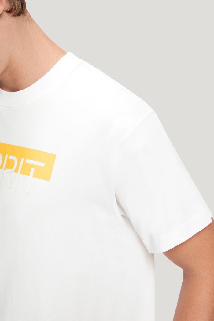 T-paita, jossa mattakiiltävä logoapplikaatio, WHITE, detail image number 3