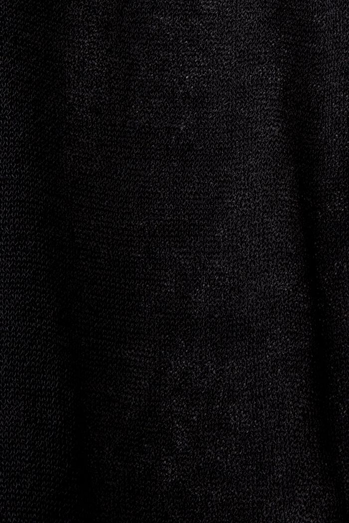 Kohokuvioitu neuletakki, BLACK, detail image number 6