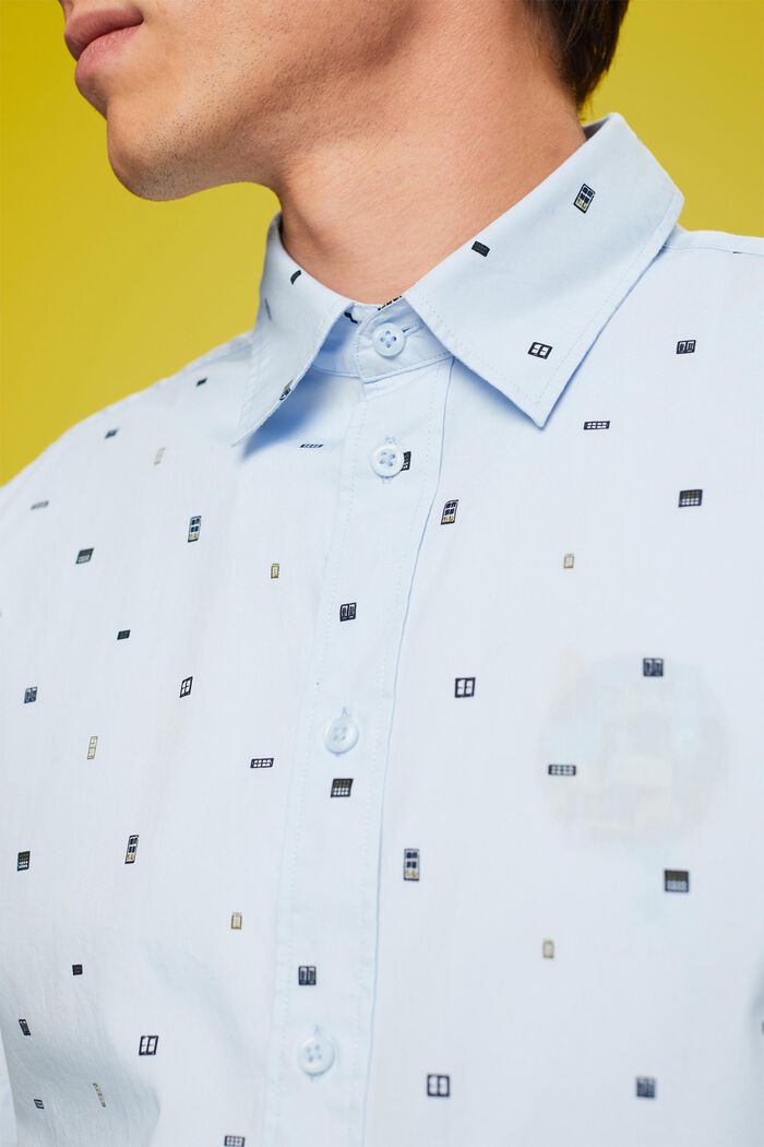 Kuvioitu, lyhythihainen paita, 100 % puuvillaa, PASTEL BLUE, detail image number 2