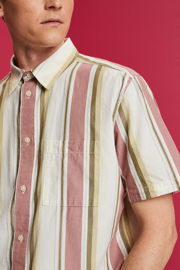 Kuvioitu, lyhythihainen paita, 100 % puuvillaa, DARK OLD PINK, detail image number 2