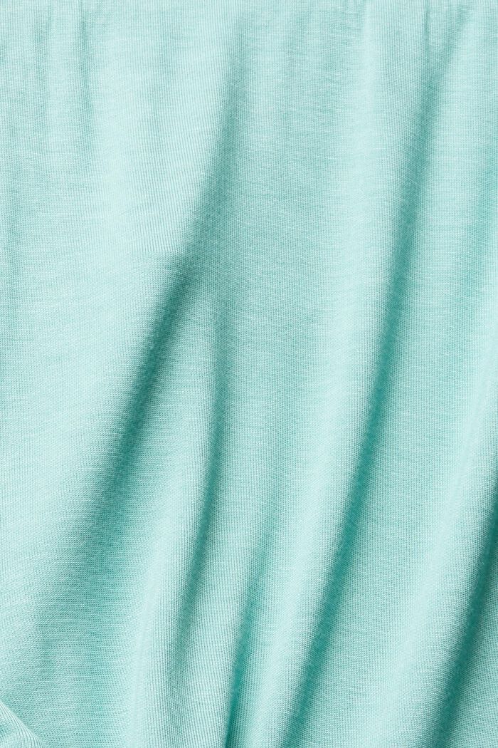 Pitsikoristeinen jerseypyjama LENZING™ ECOVERO™ -materiaalia, AQUA GREEN, detail image number 4