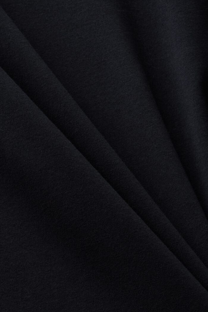 Pitkähihainen paita puuvillaa, BLACK, detail image number 5