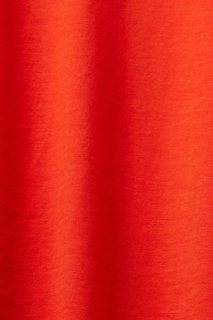 Kirjailtu logo-t-paita pimapuuvillaa, RED, detail image number 5