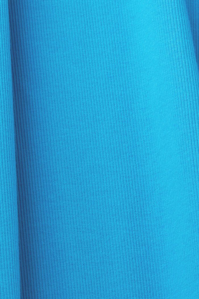 Midimekko ribbijerseytä puuvillastretchiä, BLUE, detail image number 6
