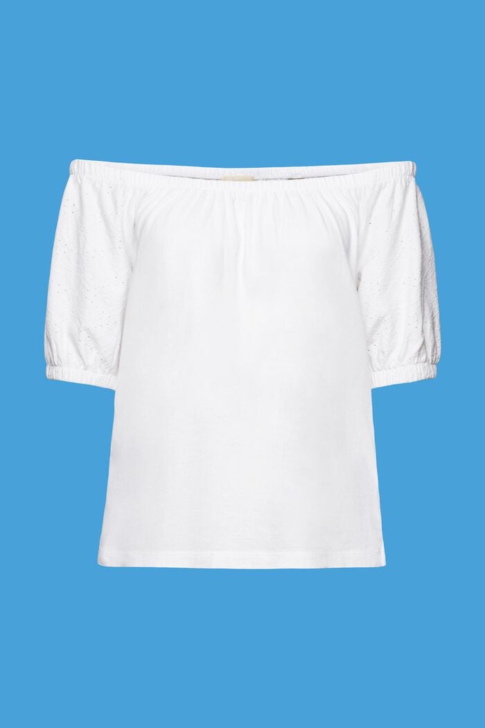 Olkapäät paljastava paita, WHITE, detail image number 5