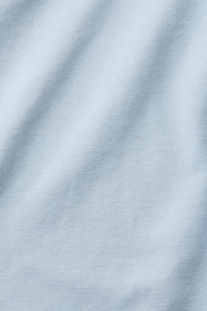 T-paita brodeeratulla logolla luomupuuvillaa, PASTEL BLUE, detail image number 6