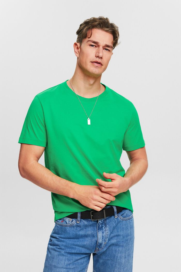 T-paita jerseytä, pyöreä pääntie, NEW GREEN, detail image number 4