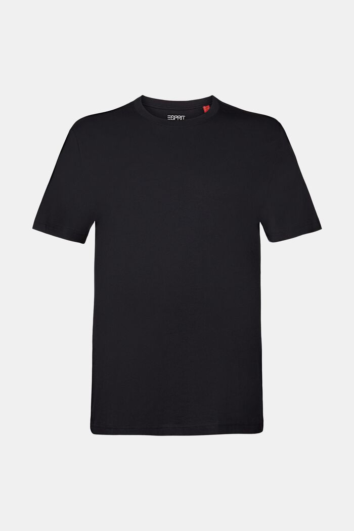 T-paita pyöreällä pääntiellä pima-puuvillaa, BLACK, detail image number 6