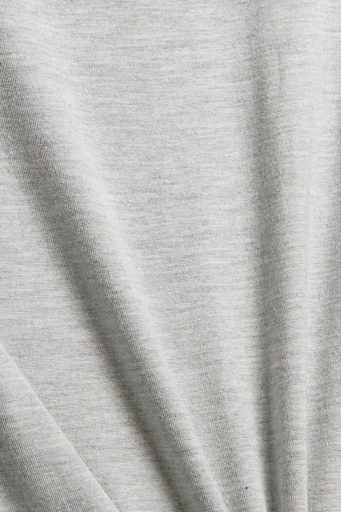 Metallinhohtoinen T-paita LENZING™ ECOVEROA™, LIGHT GREY, detail image number 1