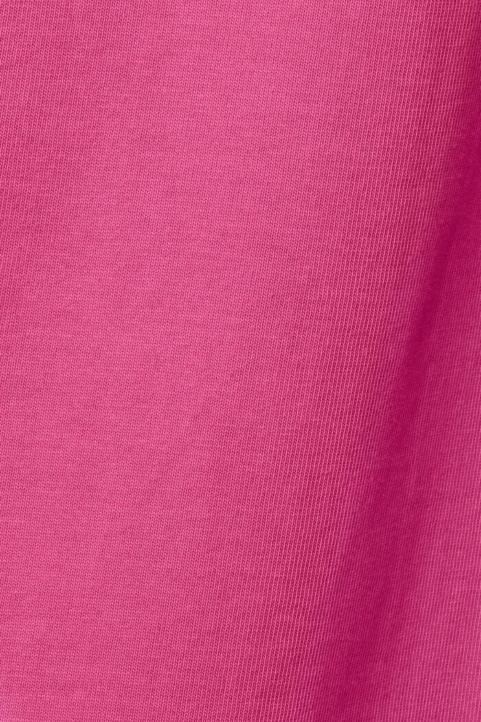 Logollinen unisex-t-paita puuvillajerseytä, PINK FUCHSIA, detail image number 7
