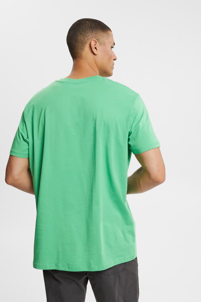 Jersey-T-paita, 100 % puuvillaa, GREEN, detail image number 4
