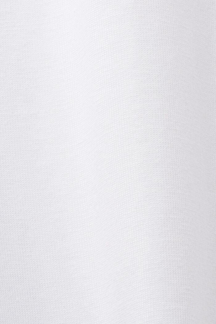 T-paita 100 % puuvillaa, pyöreä pääntie, WHITE, detail image number 5