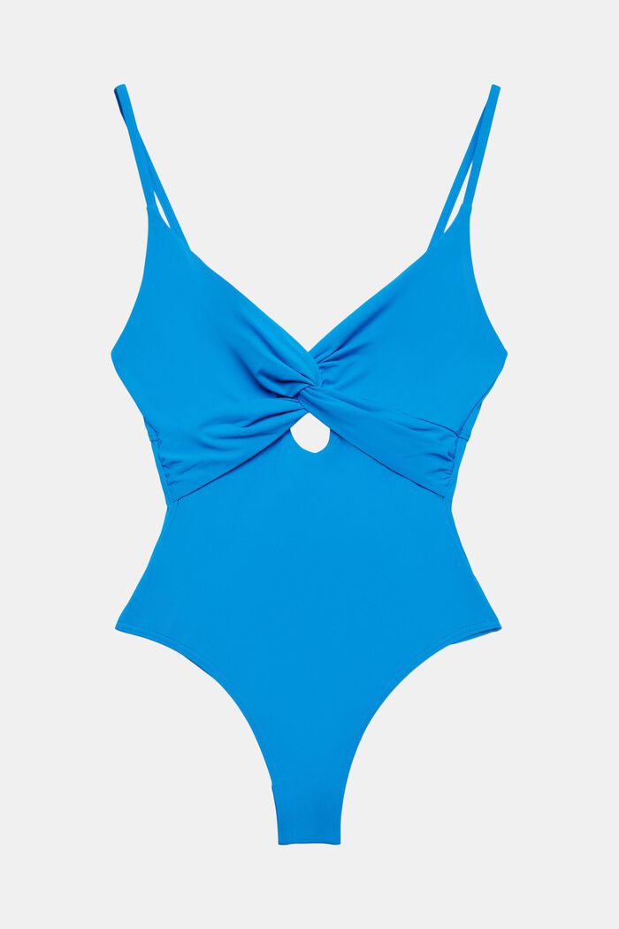 Kierrätettyä: solmukoristeinen uimapuku, BLUE, detail image number 4