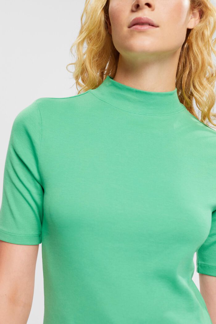 Pystykauluksellinen T-paita, GREEN, detail image number 4