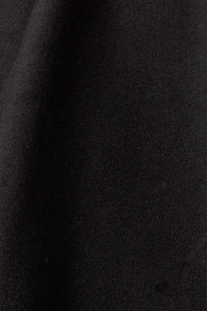 Pitkä takki villasekoitetta, BLACK, detail image number 4