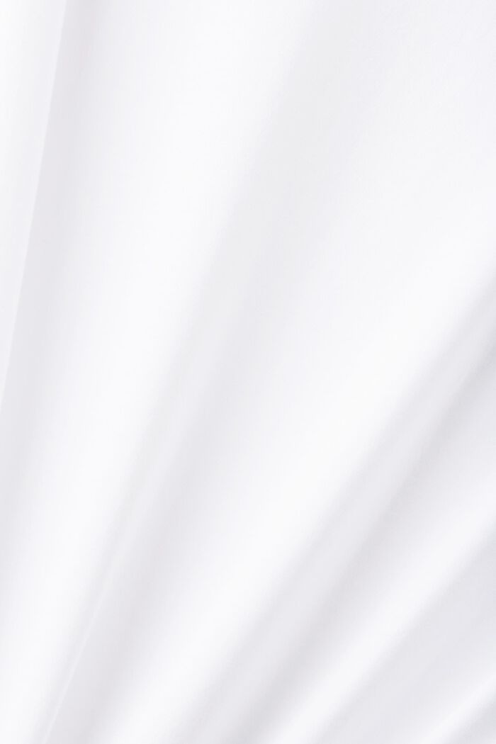 T-paita V-pääntiellä ja kukkabrodeerauksella, WHITE, detail image number 4