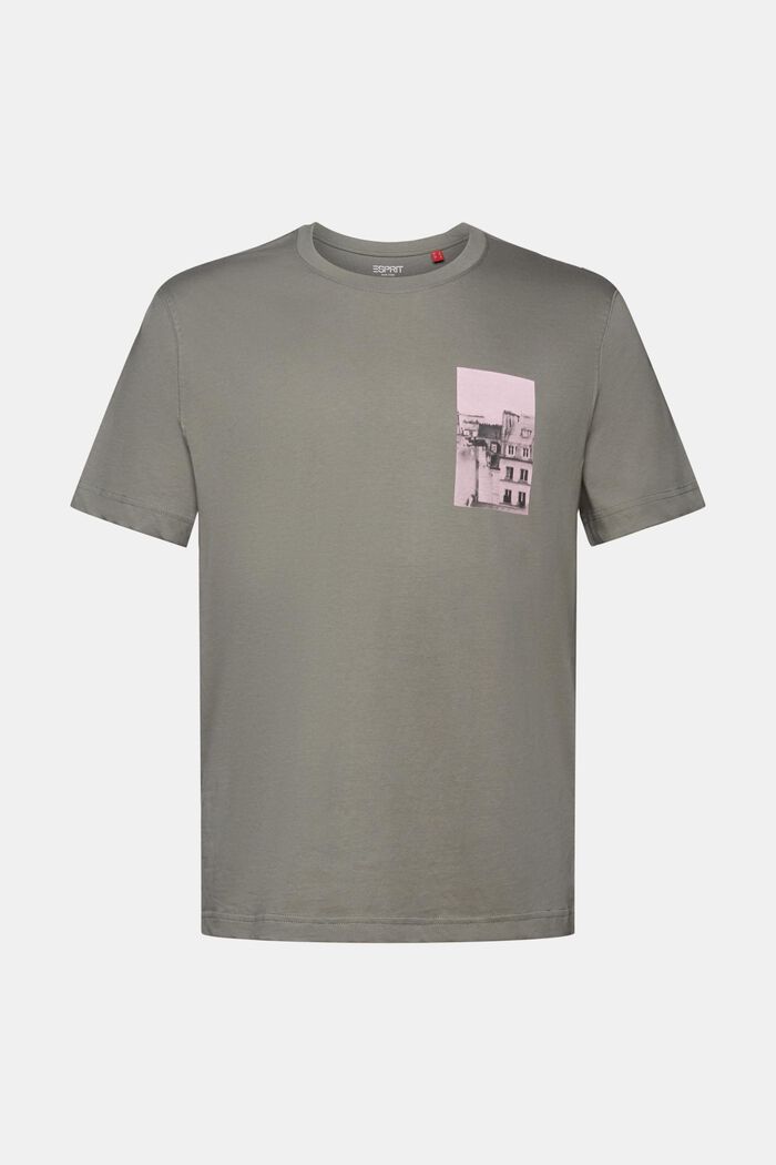 T-paita, jonka etu- ja selkäpuolella painatus, GUNMETAL, detail image number 7