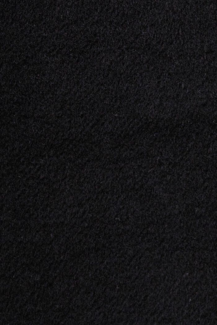 Kierrätettyä: villasekoitetakki, BLACK, detail image number 4