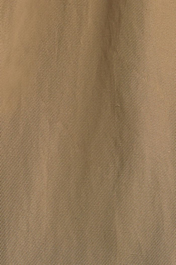 Sisältää pellavaa: leveälahkeiset housut ja vyö, KHAKI GREEN, detail image number 4
