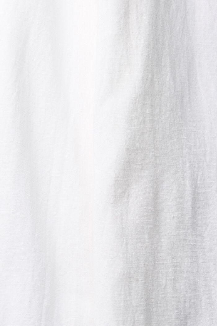 Sisältää pellavaa: leveälahkeiset housut, WHITE, detail image number 4