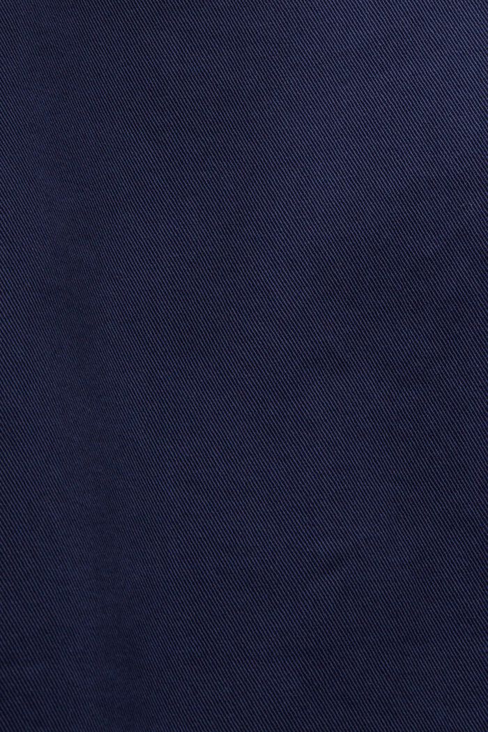 Suoralahkeiset chinohousut, keskikorkea vyötärö, DARK BLUE, detail image number 6