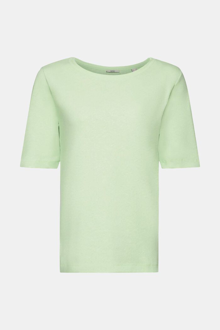 T-paita pellavasekoitetta, CITRUS GREEN, detail image number 5