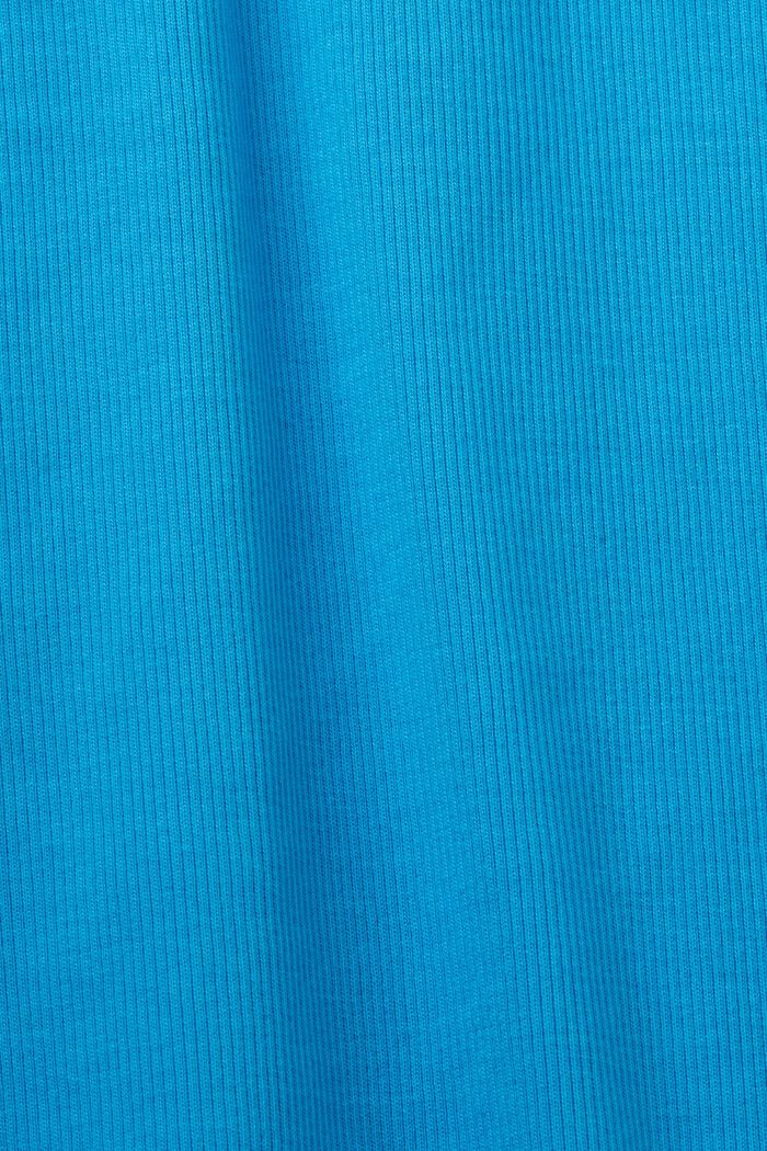 Toppi ribbijerseytä puuvillastretchiä, BLUE, detail image number 5