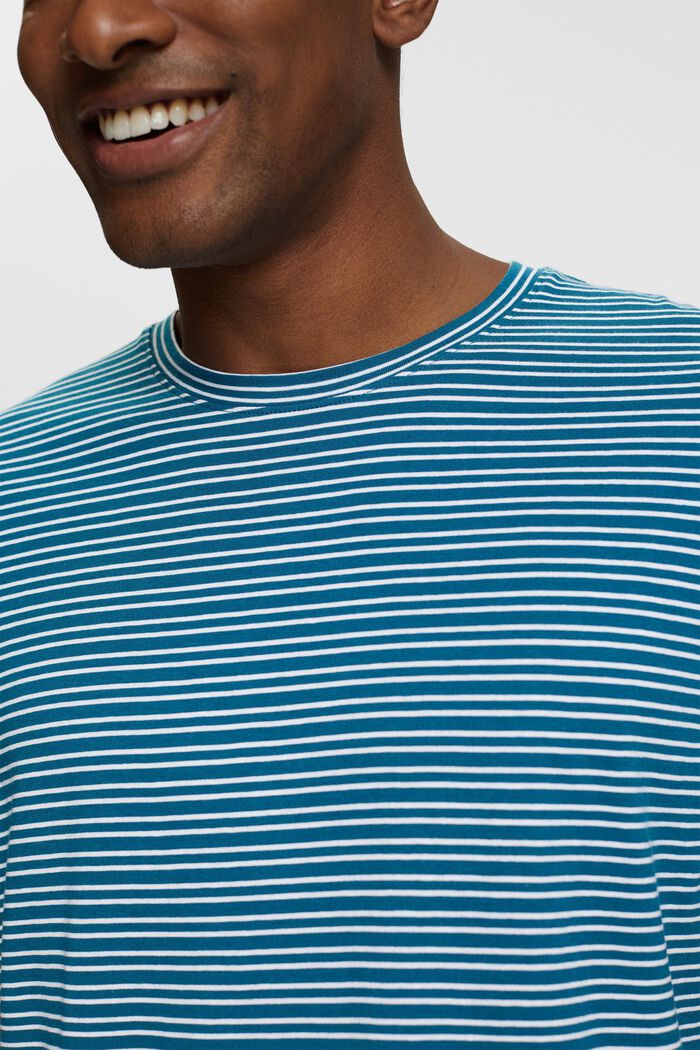 Jersey-T-paita, 100 % puuvillaa, PETROL BLUE, detail image number 0