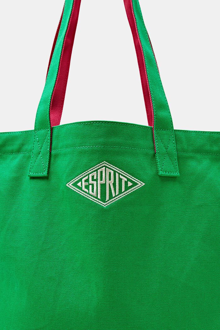 Logollinen tote bag puuvillaa, GREEN, detail image number 1