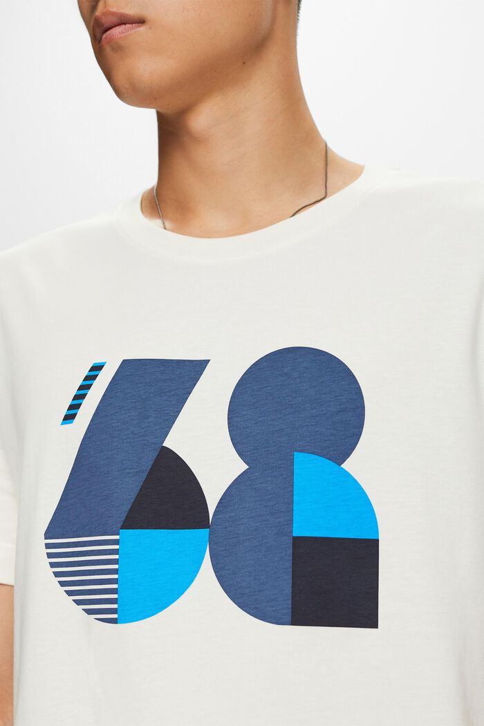 Painokuvioitu jersey-T-paita 100 % puuvillaa, ICE, detail image number 1