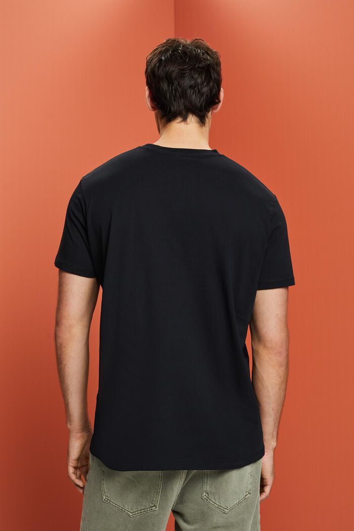 Jersey-T-paita, 100 % puuvillaa, BLACK, detail image number 3