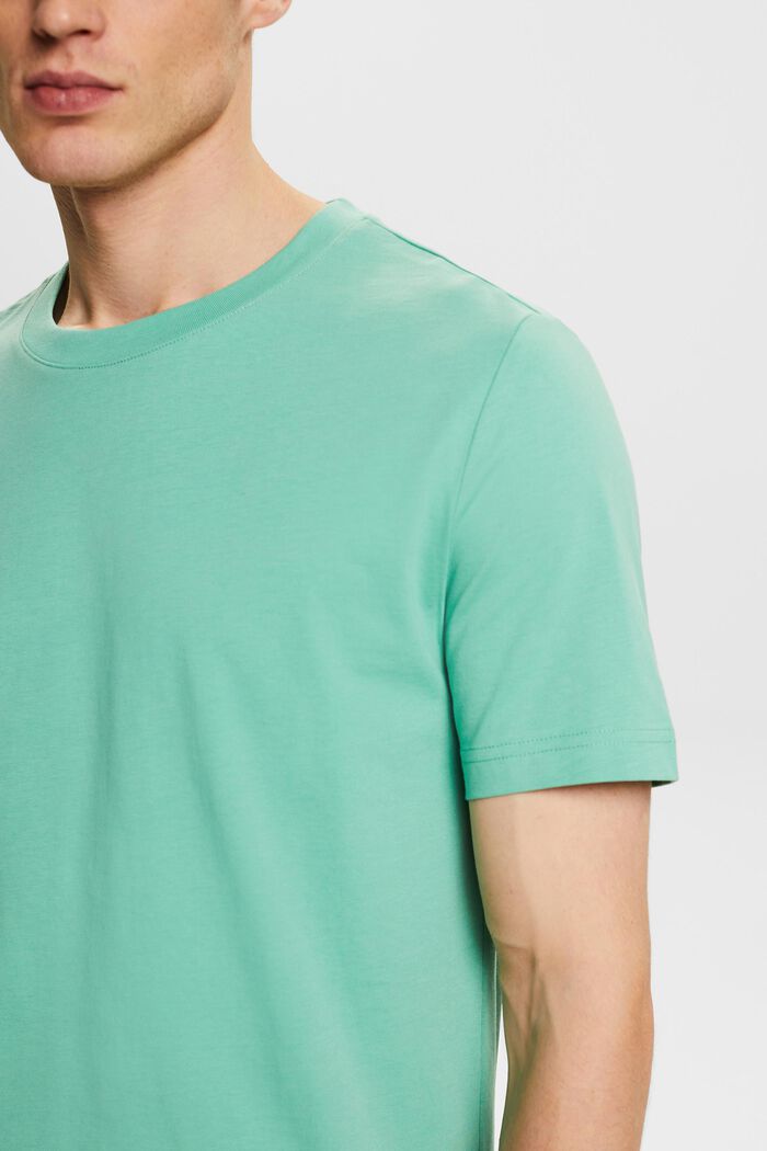 T-paita jerseytä, pyöreä pääntie, DUSTY GREEN, detail image number 3