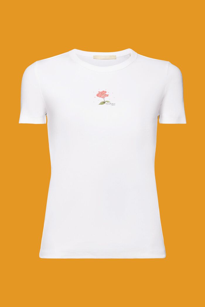 T-paita, jonka etupuolella painatus, WHITE, detail image number 6
