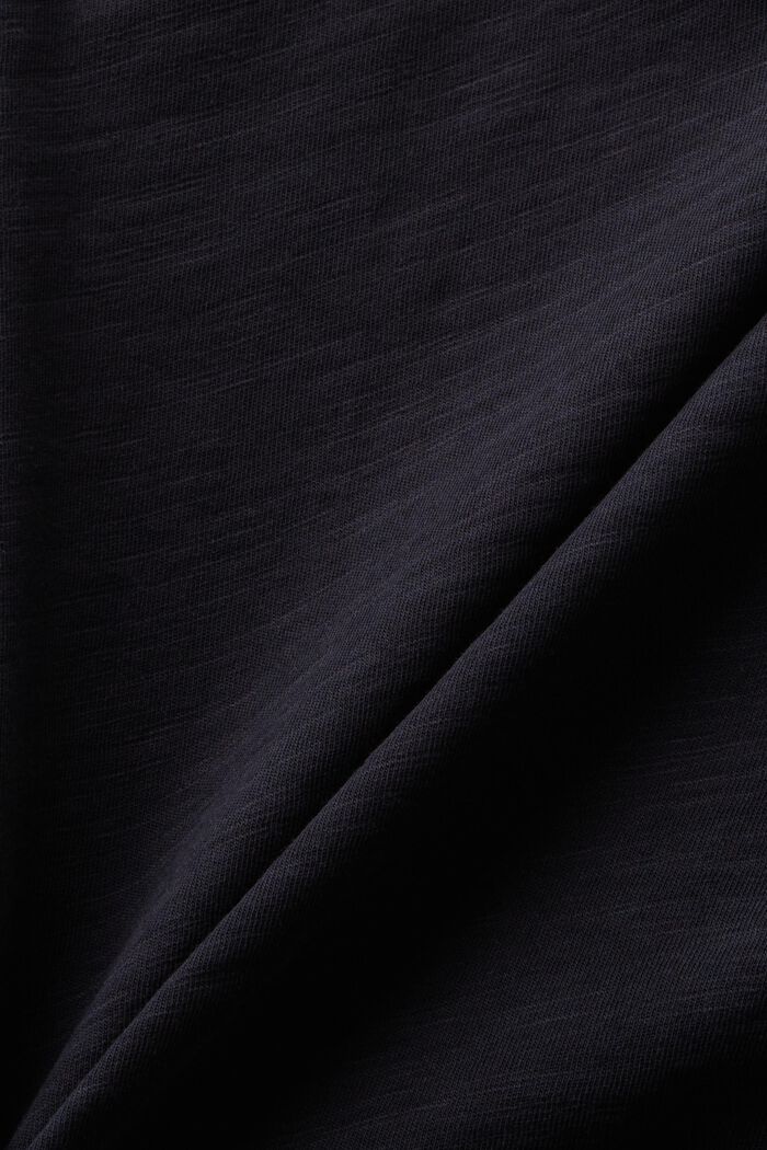 V-aukkoinen jersey-T-paita, BLACK, detail image number 4