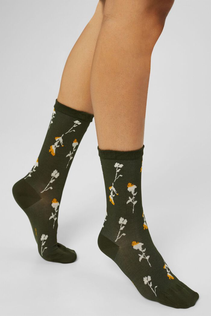 Kukalliset sukat, joissa ilmavat resorit, MILITARY, detail image number 2