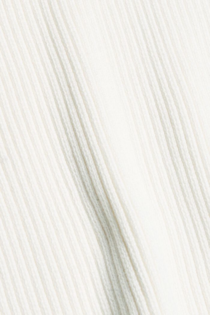 Joustinneulepusero 100 % luomupuuvillaa, OFF WHITE, detail image number 4
