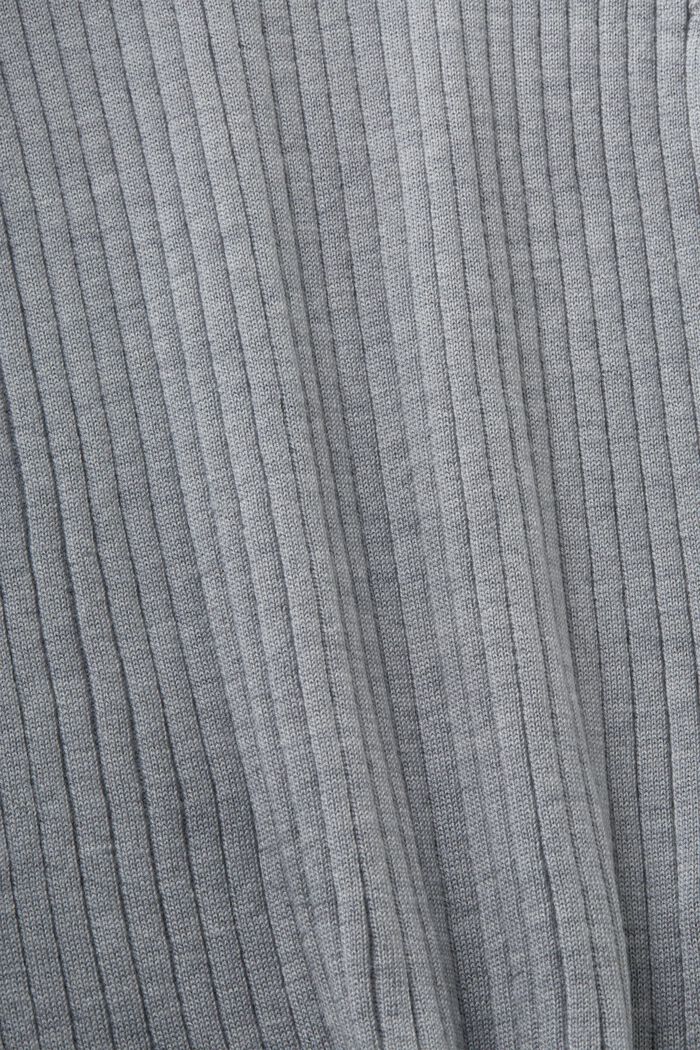 Hihaton neulepusero superhienoa merinovillaa, MEDIUM GREY, detail image number 5