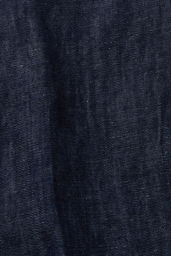 Chinoshortsit puuvilla-pellavaa, BLUE BLACK, detail image number 8