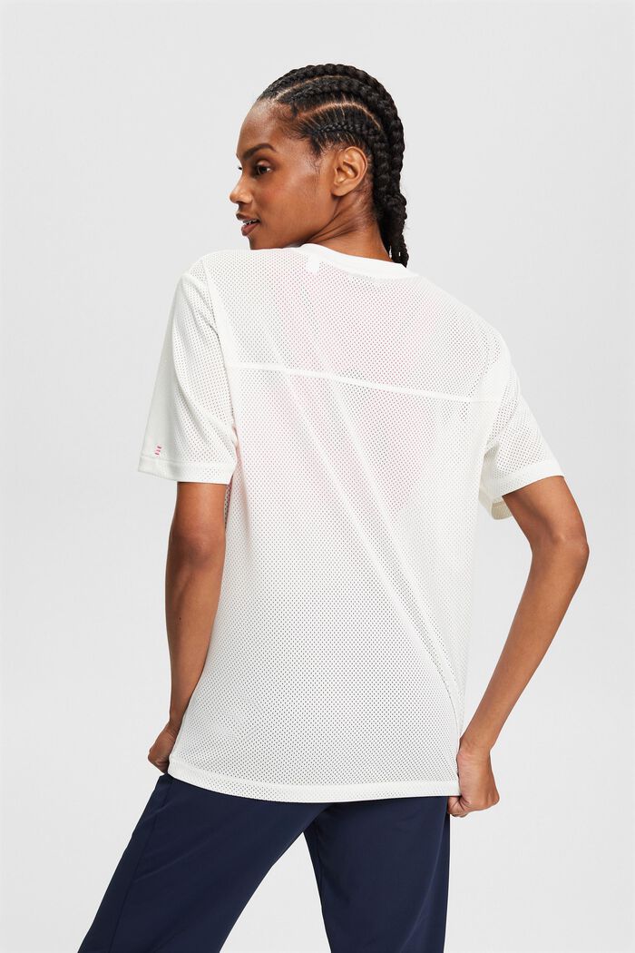 Reikäneule-T-paita, V-pääntie, OFF WHITE, detail image number 3
