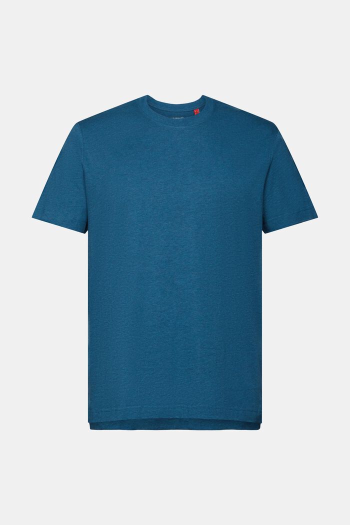 T-paita 100 % puuvillaa, pyöreä pääntie, GREY BLUE, detail image number 5