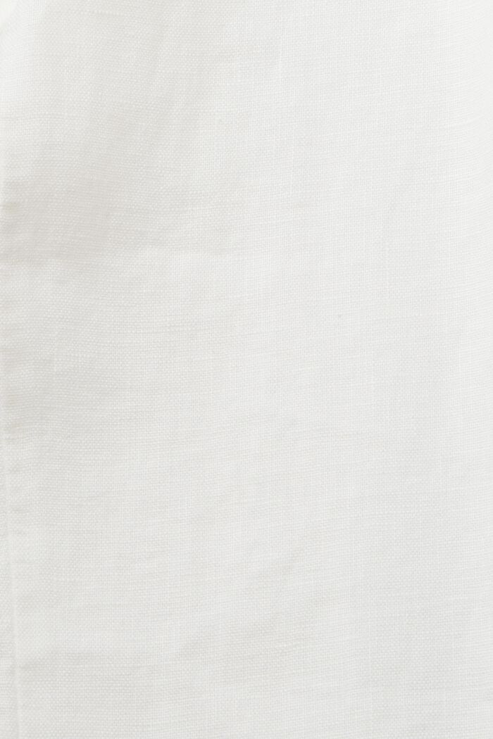 Leveälahkeiset pellavahousut, OFF WHITE, detail image number 6