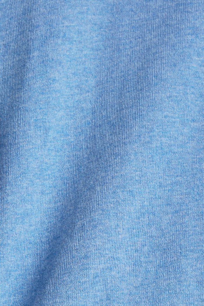 Huppuneulepusero, 100 % puuvillaa, LIGHT BLUE LAVENDER, detail image number 4