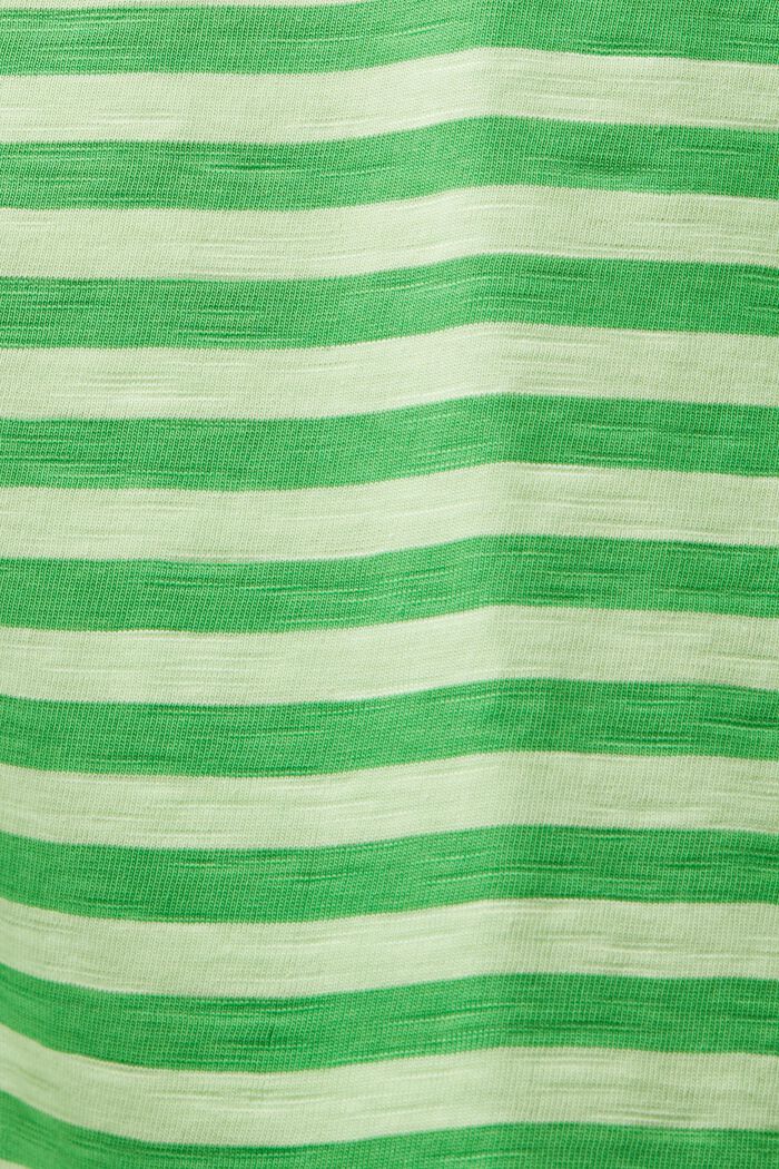 Raidallinen T-paita, jossa rullareunat, GREEN, detail image number 5