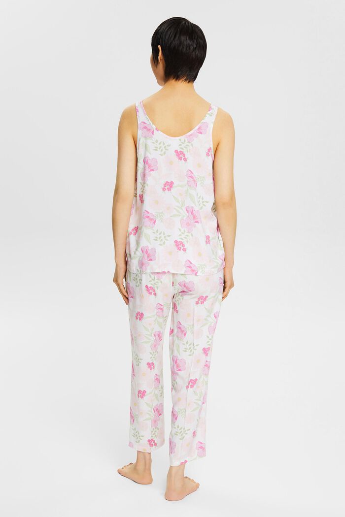 Kukkakuvioitu pyjama, LENZING™ ECOVERO™, WHITE, detail image number 2